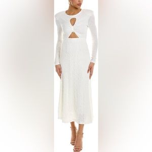 Alberta Midi Dress in White by Sabina Musayev
